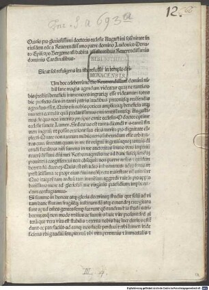 Oratio pro Augustini solemnitate in eiusdem aede habita