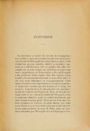 L'avenir de l'évangélisation en Italie par N. Nardi : Pour obtenir le grade de bachelier de théologie