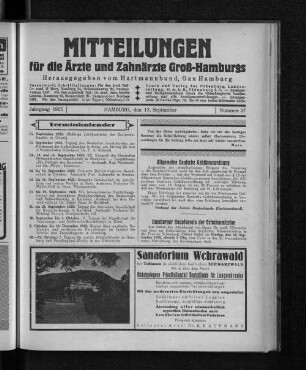 Jahrgang 1925, Hamburg, den 13. September, Nummer 37