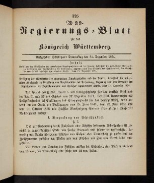 325-330, Nr. 33, 31. Dezember 1874