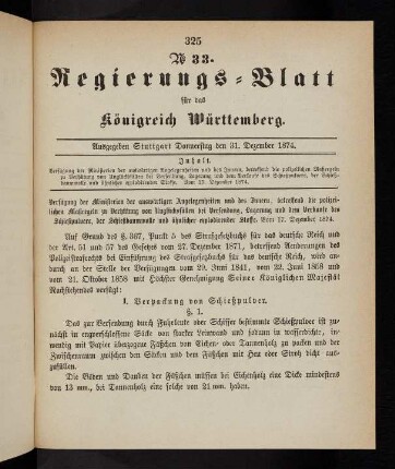 325-330, Nr. 33, 31. Dezember 1874