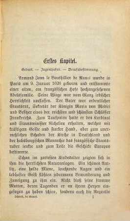 Armand Jean le Bouthillier de Rancé : Abt und Reformator von la Trappe, in seinem Leben und Wirken