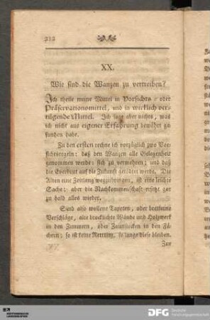 XX. Wie sind die Wanzen zu vertreiben?