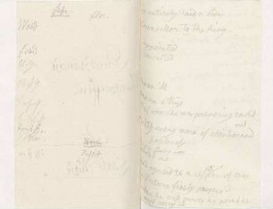 Englische Sprachübungen von Karoline Luises Hand.