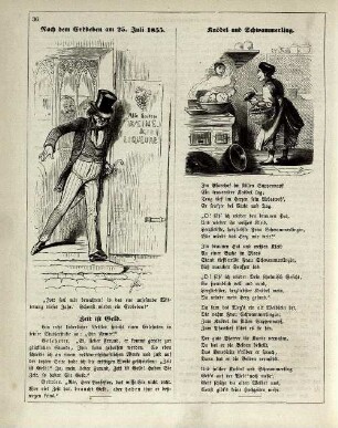 "Nach dem Erdbeben am 25. Juli 1855" "Knödel und Schwammerling"