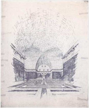 Döllgast, Hans; Mausoleum für Atatürk - Innenraum (Perspektive)