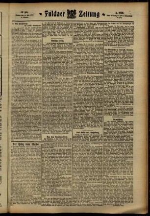 Zweite Ausgabe vom Montag, den 13. Mai 1912.