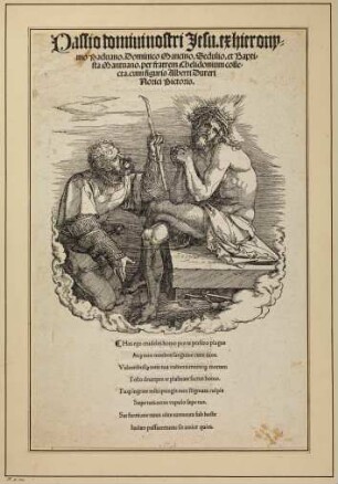 Der Schmerzensmann und der Landsknecht (TItelblatt der "Großen Passion")