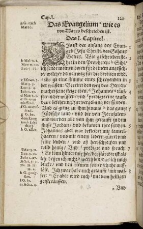 Das Evangelium wie es von Marco beschrieben ist.