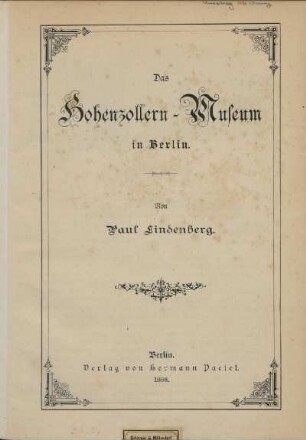 Das Hohenzollern-Museum in Berlin
