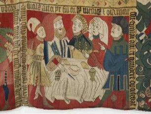 Wandteppich mit dem Gleichnis vom verlorenen Sohn — Festessen zur Feier der Rückkehr des verlorenen Sohnes