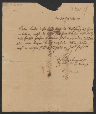 Brief an Gottfried Weber : 1811