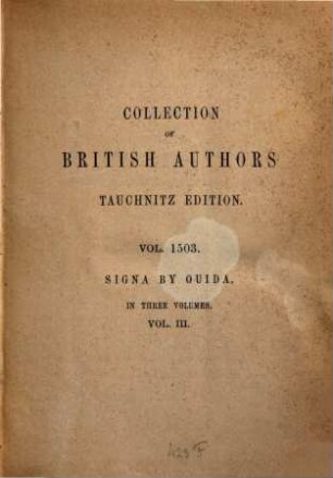 Signa : a story ; in three volumes, 3
