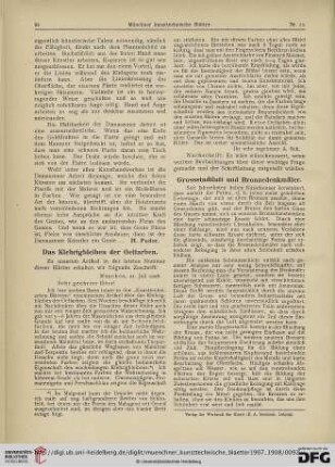 4: Das Klebrigbleiben der Oelfarben