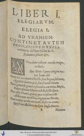Liber I Elegiarum