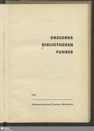 Dresdner Bibliotheken-Führer