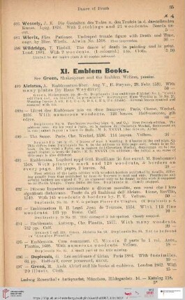 XI. Emblem Books (No. 489 - 599)