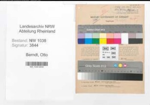 Entnazifizierung Otto Berndt , geb. 20.12.1901 (Beamter)