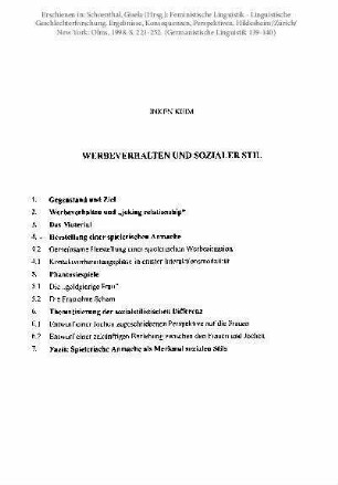 Werbeverhalten und sozialer Stil
