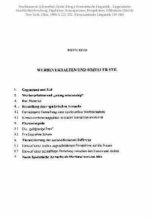 Werbeverhalten und sozialer Stil