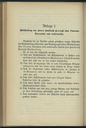 Anlage I