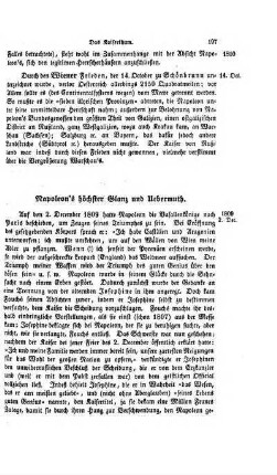 Napoleon's höchster Glanz und Uebermuth