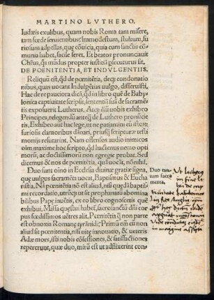 De Poenitentia, Et Indulgentiis.