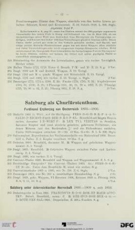 Salzburg als Churfürstenthum (Nr. 255-294)