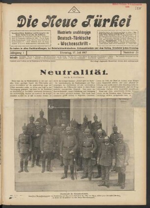 Jahrgang 1. Dienstag, 17. Juli 1917. Nummer 23