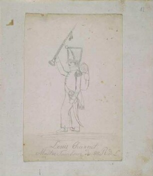 Louis Charnet, französischer Tambour-Majour des 88. Linien-Infanterie-Regiments, um 1813