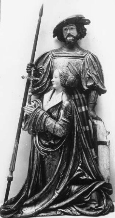 Berlin, Ritter ? und Heilige (Katharina ?), Herkunft Bodensee, schwäbisch ?. Ursprünglich Berlin, Kaiser-Friedrich-Museum ?; heutiger Verbleib unbekannt