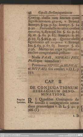 Cap. II, De Conjuga Tionum Hebraeorum Denominatione
