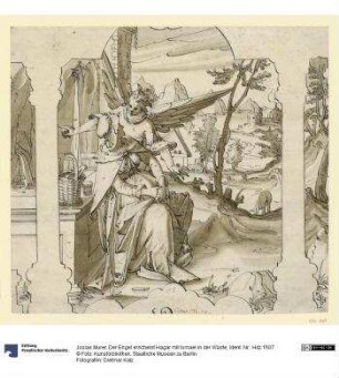 Der Engel erscheint Hagar mit Ismael in der Wüste