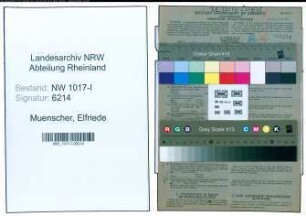 Entnazifizierung Elfriede Muenscher , geb. 13.02.1902 ()