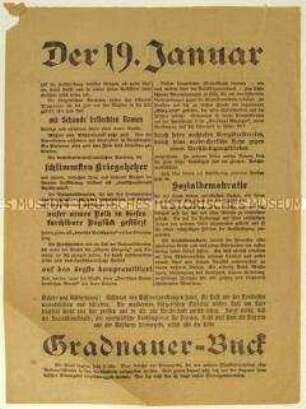 Aufruf der SPD zur Wahl der Nationalversammlung 1919