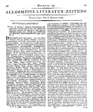 Biblische Encyclopädie oder exegetisches Realwörterbuch über die sämmtlichen Hülfswissenschaften des Auslegers. Bd. 3. Gotha: Ettinger 1795