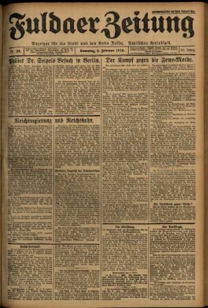 Ausgabe vom Samstag, den 06. Februar 1926.