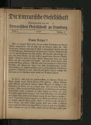 Heft 9 1918 Jahrg. 4