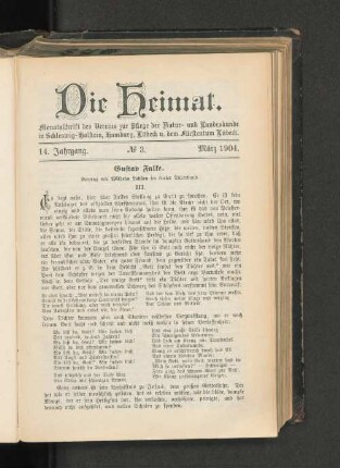14. Jahrgang. No. 3. März 1904.