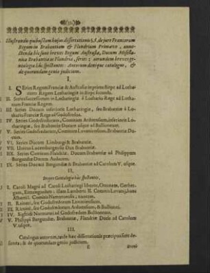 Illustrandius quibusdam hujus dissertationis...