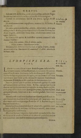Ludovicus Gravius.