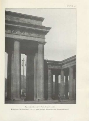 Brandenburger Tor. Stadtseite