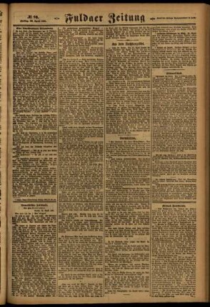 Zweite Ausgabe vom Freitag, den 29. April 1921.