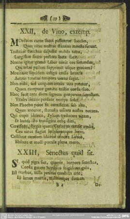 XXIII, Senectus quid sit