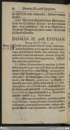 Domin. III. post Epiphan. Evang. Matth. VIII. 1-13