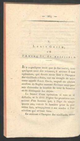 X. Louis Garin, ou l'Aveug le de naissance.