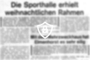 Die Sporthalle erhielt weihnachtlichen Rahmen