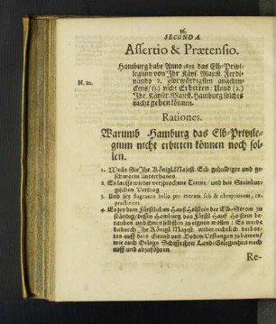Secunda. Assertio & Praetensio.