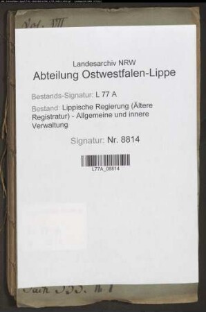 Landstraße von Lemgo nach Erder, Bd. 7