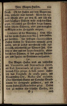 Von Magen-Husten.
